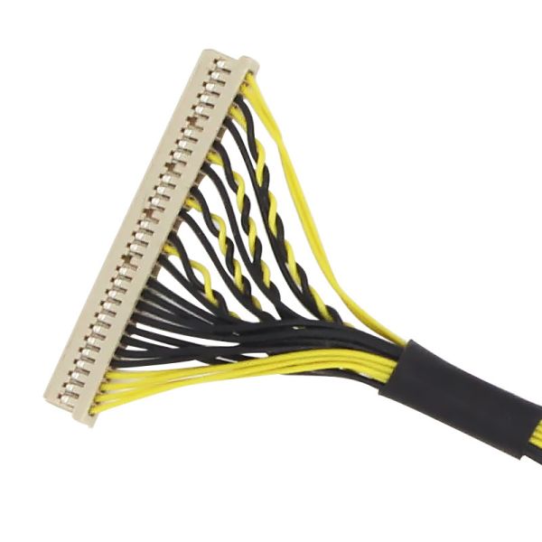 Electronic Lcd Lvds Cable Rubber Silicone Insulated 30pin 40pin Lvds Cable