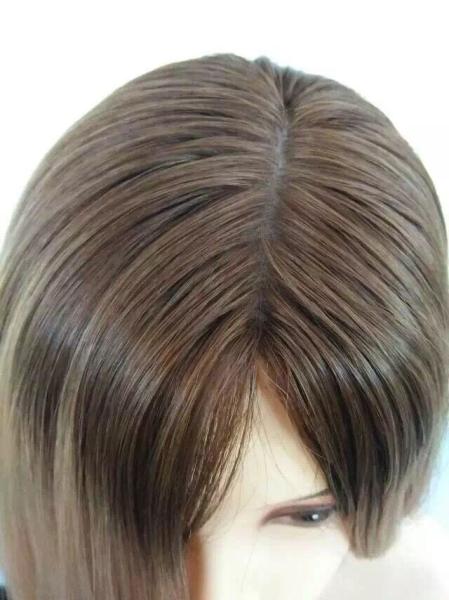 8A I6 inch Straight Style Dark Root Big Layer Brazilian Human Hair Wig