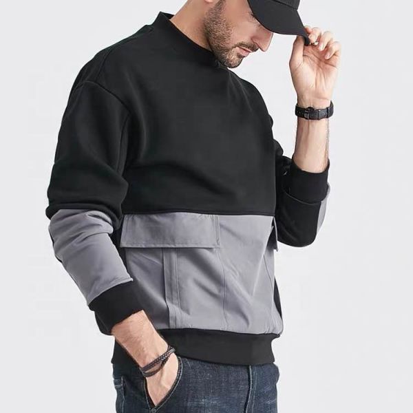 Фуфайка Crewneck тяжеловеса фуфайки шеи экипажа людей 100 хлопок 250gsm простая