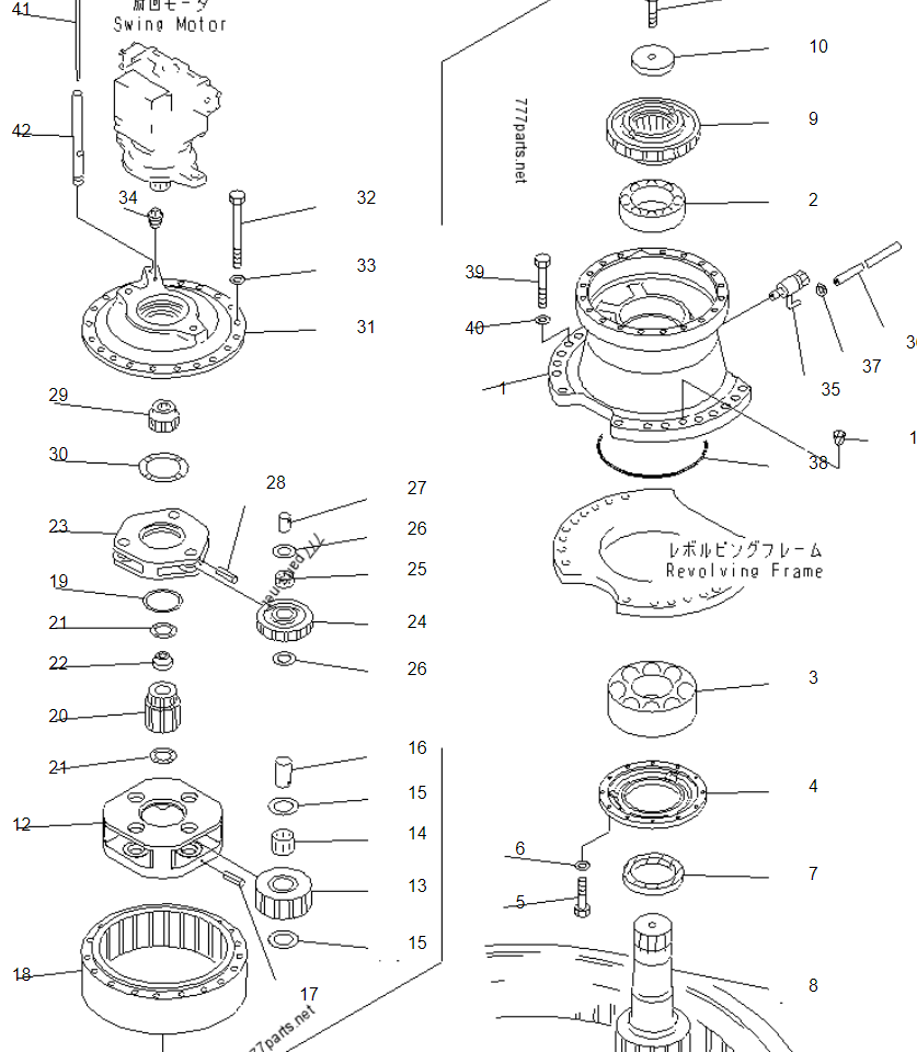 Части для экскаваторов, коробка передач 208-26-00220 для Komatsu PC400-6
