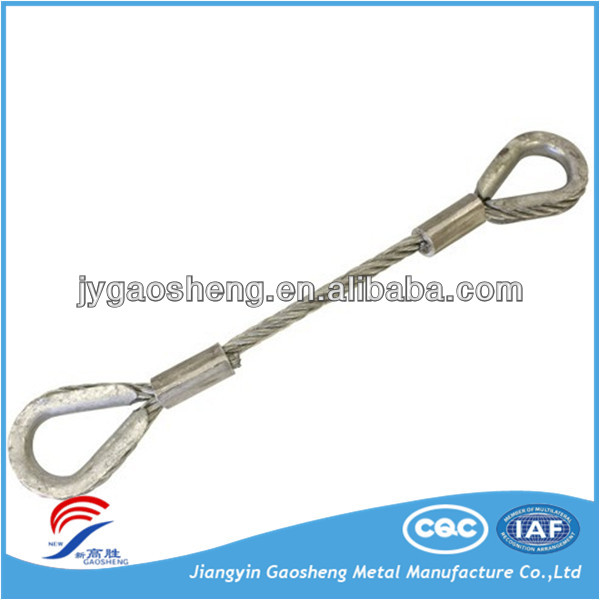 Acero de hierro de acero de ojo flamenco prensado Sling Acero de alto carbono DIN