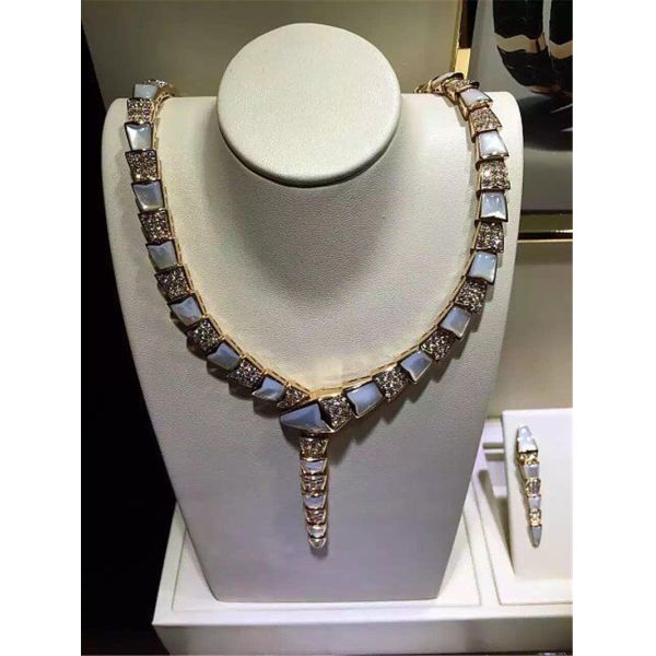 Luxury jewelry B Serpenti series  necklace 18k gold white gold yellow gold rose gold  diamond  necklace