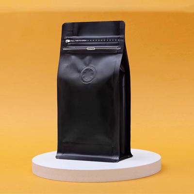 Flat Bottom Coffee Bag 12oz 16oz 180g One-Way Exhaust Valve Pet Aluminized Composite Eight-Eight Side Seal Food Bag