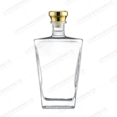 Rubber Stopper Sealing Type Square Glass Wine Bottle From Healthy Lead Free Glass