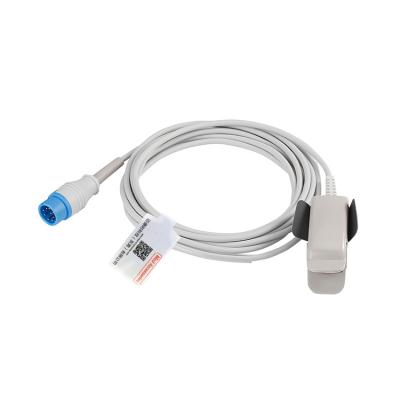 Sensor de sonda Spo2 portátil durável, conector redondo, cabo oxímetro de pulso.