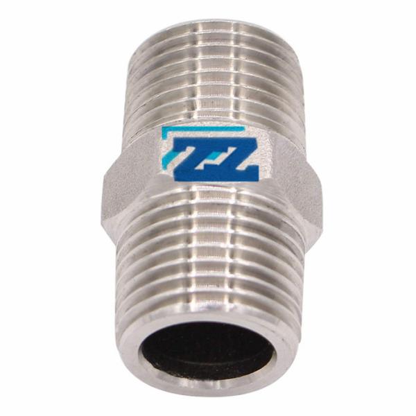 High Precision 3 / 4  Sch 80 NPT Hex Nipple , A182 F316 Male Threaded Nipple