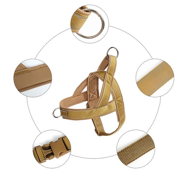 Oem Odm Custom Dog Accessories Leash And Harness Collar Tactical Designer Custom Safety Pet Dog Harness Set Dog Pet Harness