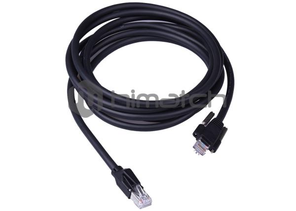 6.2mm Cable OD Gige Vision Cable , RJ45 Ethernet Cable With Thumbscrews