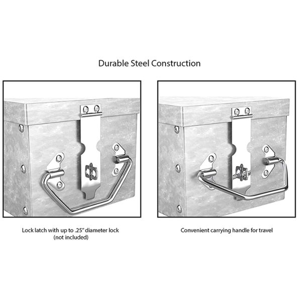 12 дюйма персонализировал резцовую коробку металла Локабле для хранения ножей/ценностей
