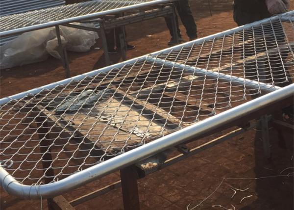 Customizable Chain Link Fence Gate 75mm X 75mm Wire Mesh For Sheep Yard