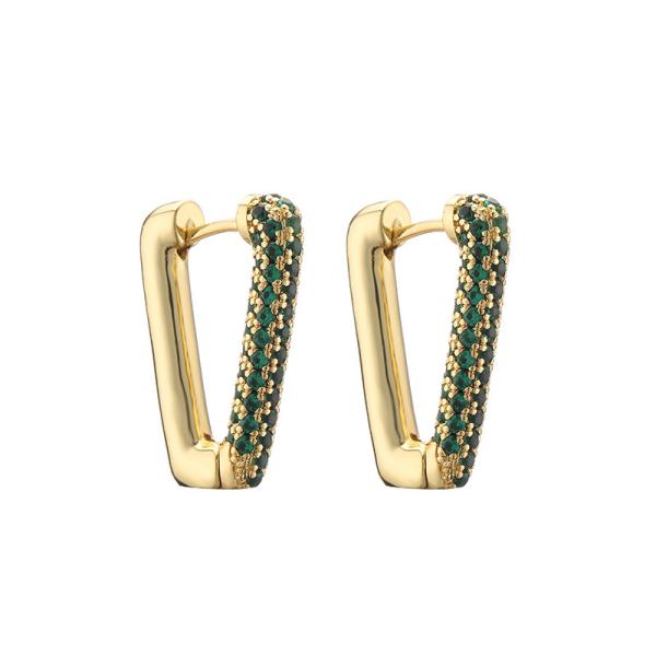 Luxury 24k Gold Earrings Fashion Ladies Custom Jewelry Diamond Studded Earrings