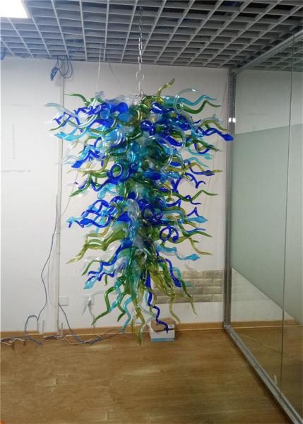 Custom blown glass Drop chandeliers Art Chandelier Contemporary Handmade Blown Glass Big Chandeliers （WH-GB-08)