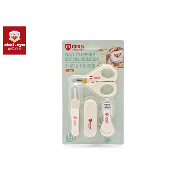 Scissors Clippers Tweezers File Nail Care Suits Baby Grooming Kit PP Material
