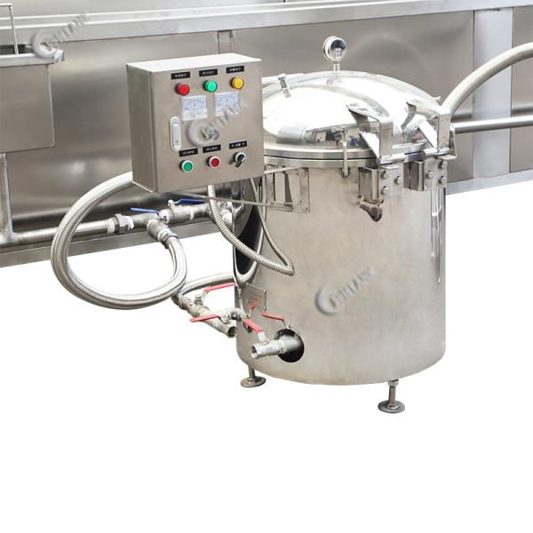 Conveyor Commercial Continuous Fryer For Potato Chips Chicken Nuggets 1200kg/h