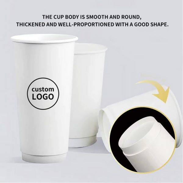 Food Grade 8oz/12oz/16oz Hot Cold Drink Paper Cups Disposable For Beverage Shop
