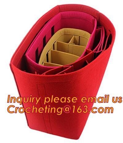 cute nursery felt box, Best selling wholesale felt purse organizer insert, Best selling fashionable Travel Insert felt b