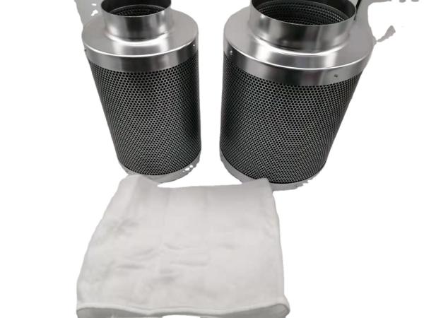 Stainless Steel Hydroponics Indoor Plants Carbon Air Filter for 4-12 Inch Grow Tents