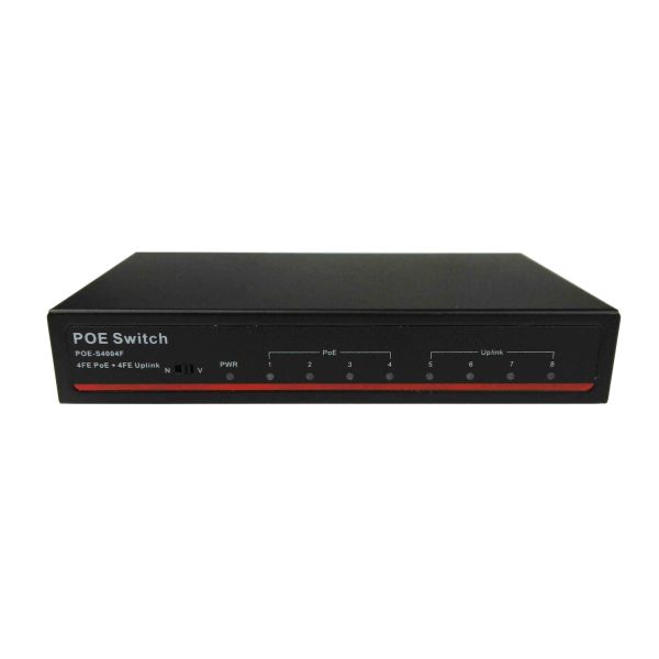 POE-S4004F(4FE+4FE)_4 Port 10/100Mbps IEEE802.3af/at PoE Switch with 65W