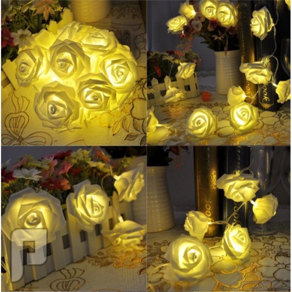 2m 20 Led Rose Flower Fairy Lights Festival Battery Operated Flower Lights