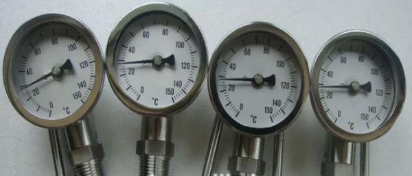 Bottom Connection Bimetal Thermometer 0 - 150 Degree Temperature Measuring Instruments