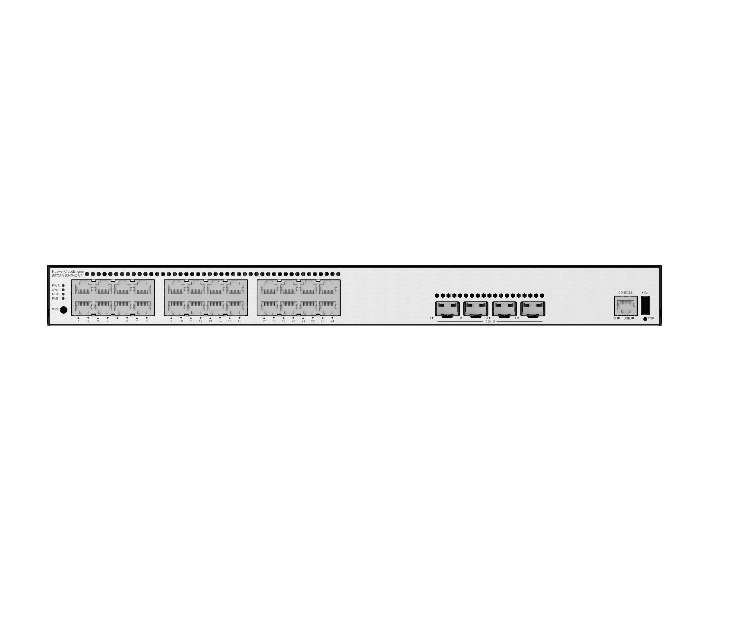 S5735R-S24P4X-V2 98012704 24*10/100/1000BASE-T Ports PoE+ Gigabit Ethernet Switch