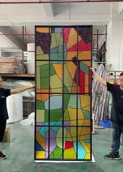 High-Temperature Colored Enamel Glass Partition with 6063-T5 Aluminum Alloy Frame for Fade-Resistant & Long-Lasting Color
