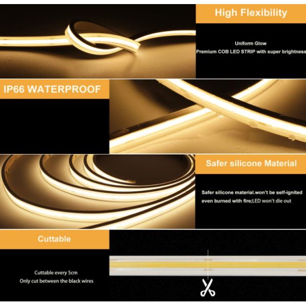 Dotless Flexible COB LED Strip