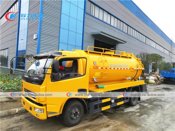 Caminhão da sução da água de esgoto de Dongfeng 6000L com a mono Keiser bomba de Jurop BP