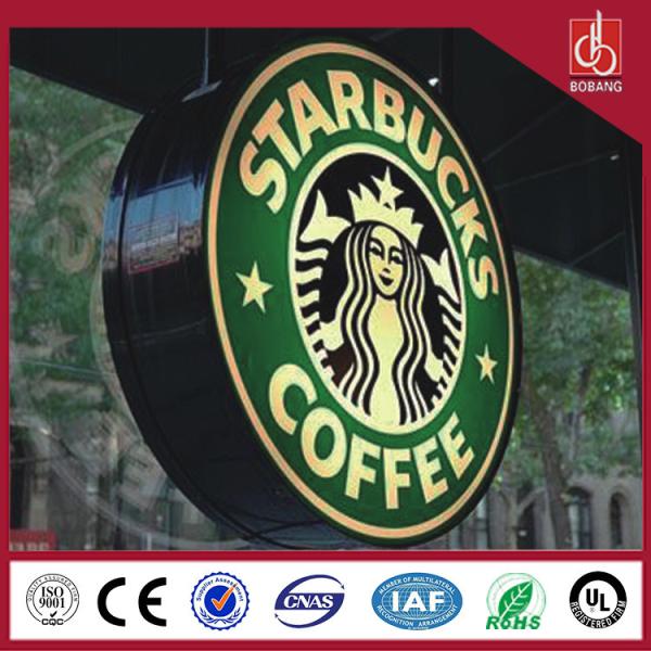 Wholesale Vacuum Forming round coffee advertising light box for sale