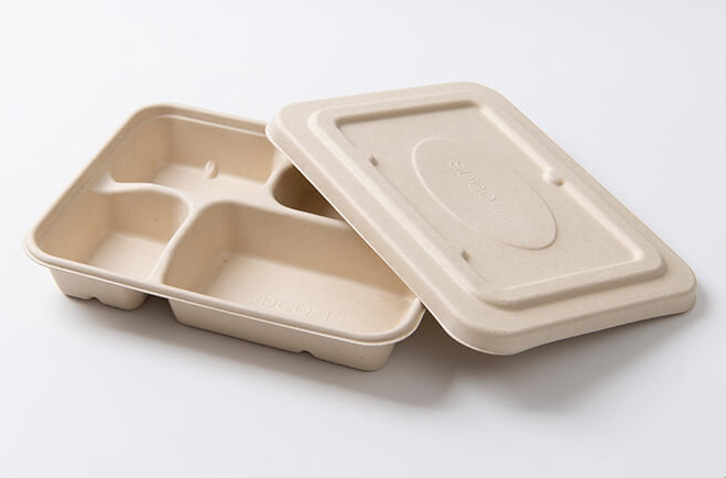 Коробка 4 бенто обеда пульпы сахарного тростника на вынос 5 устранимых отсека Biodegradable
