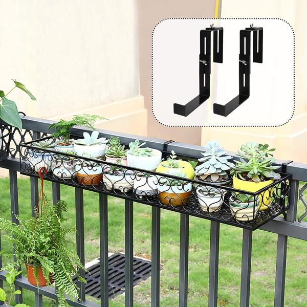 Adjustable Thickness Mounting Rail Hanger for Plant Holders Window Flower Box Bracket