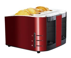 6 Time Setting Electric 4 Slice Toaster Anti Slip Feet Design