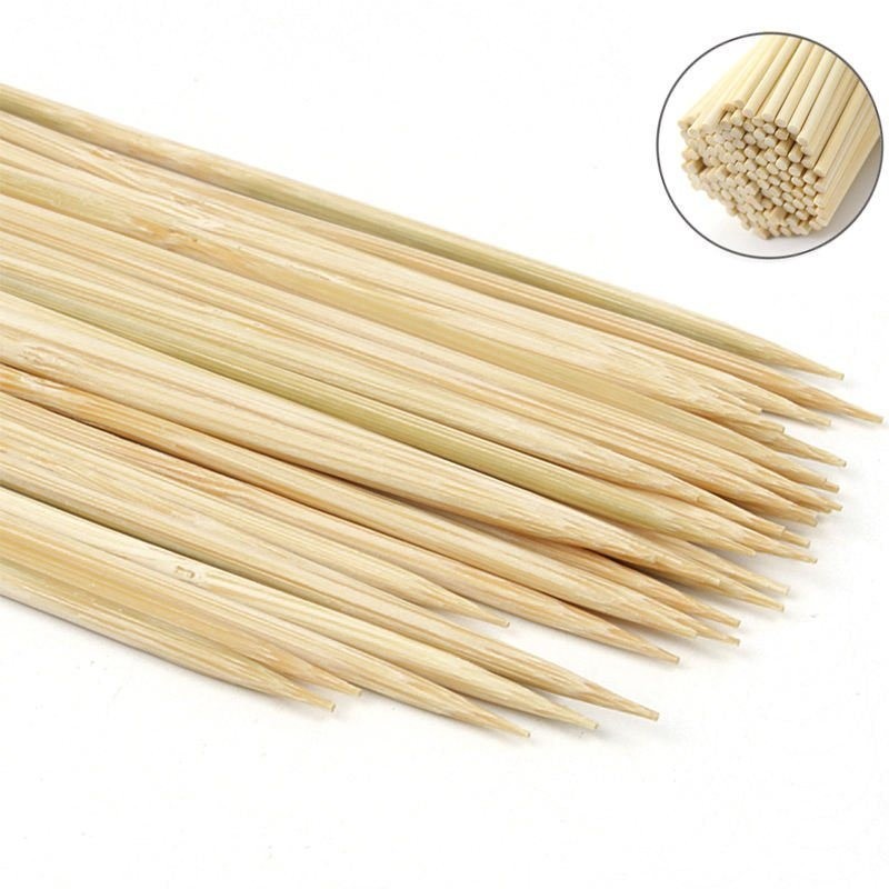 Organic Super Long Bamboo BBQ Sticks for Hot Dog Corn Chicken Skewer and Biodegradable