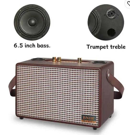 16W Retro Portable Bluetooth Speaker TWS USB Outdoor BT Speaker