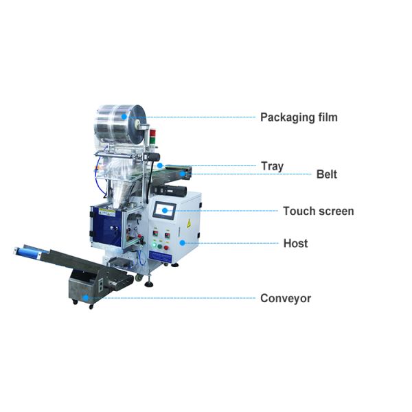 Semi-Automatic Sealing Bagging Casters Filling Bag Nuts Bolt Packaging Machine For Bolts