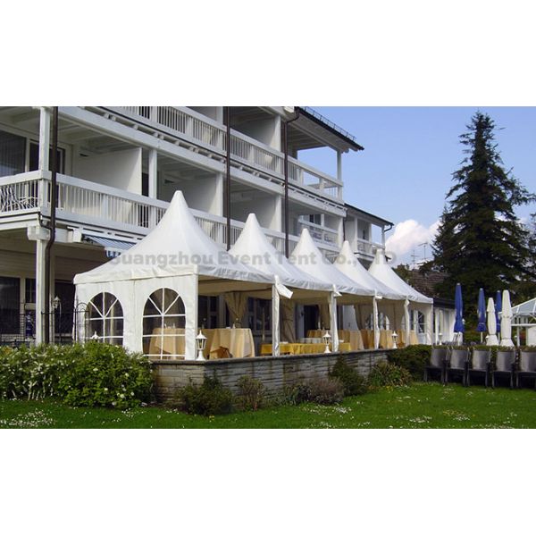 Pagoda Luxury Pop Up Marquee Tent Pagoda Style White For Family Camping