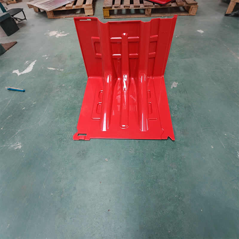 ABS Flood Barrier Water Stop Board 70.5*68*52.5cm Red Portable Flood Prevention Dam 4kg Reusable Water Blocking Barrier for Basement Garage Door Flood Control