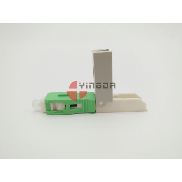 FTTH Fiber Optic SC APC Mechanical Connector Clamshell Pre polished Fiber For Drop Cable