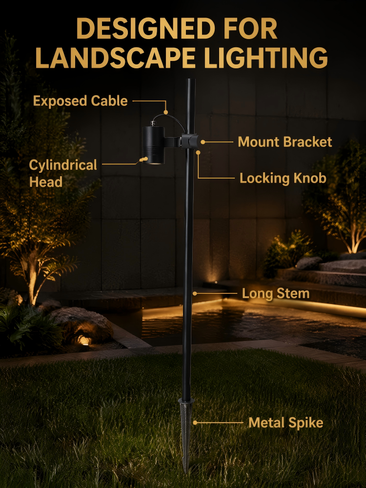 5W LED Garden Lights Spike Spotlights With Adjustable Beam For Pathway Landscape Lighting