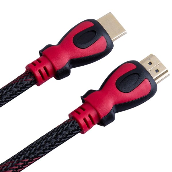 Durable Insulator Black Pin Gold HDMI Cable 10FT NYLON HDMI 1.4 Cable For TV