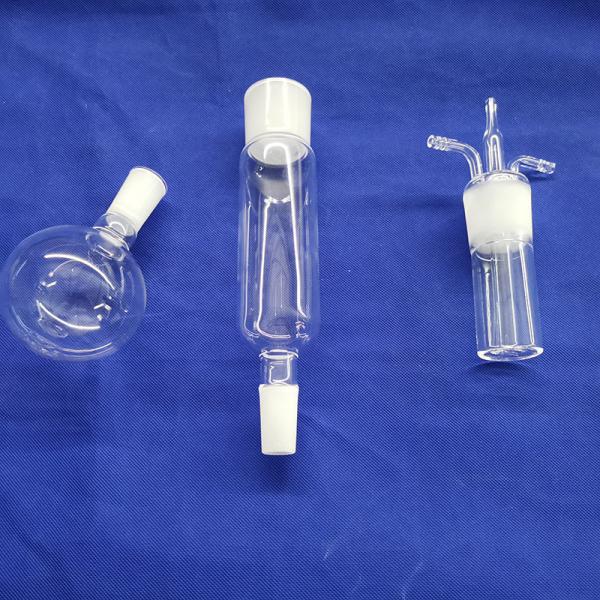 Customized Clear Quartz Glass Tube Reactor With Belt Grinding Mouth Fused Silicon