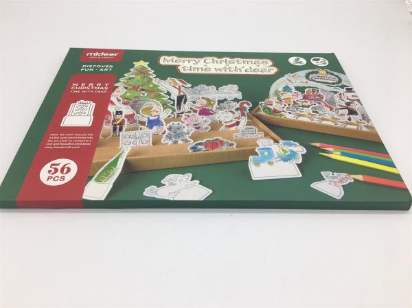 DIY Merry Christmas Personalised Stationery Gifts Kids Painting Card Handmade Toy