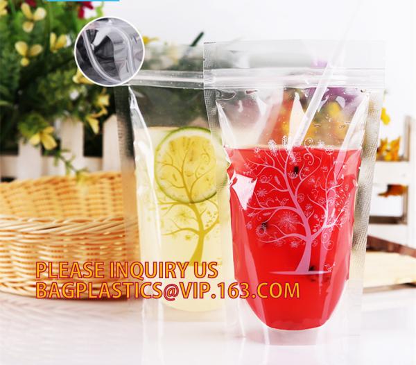 Stand Up Zipper Pouch Transparent Packaging k Bag Zip Lock Plastic Mylar Bag, FDA EU Food Grade Powder Packaging