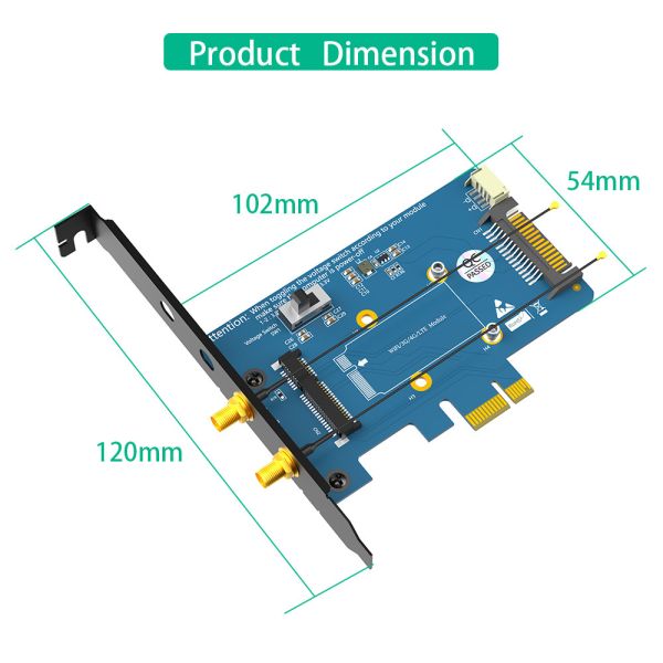 Mini PCI-E PCI Express в PCI-E 1x адаптер для Wi-Fi и 3G-4G-LTE карт