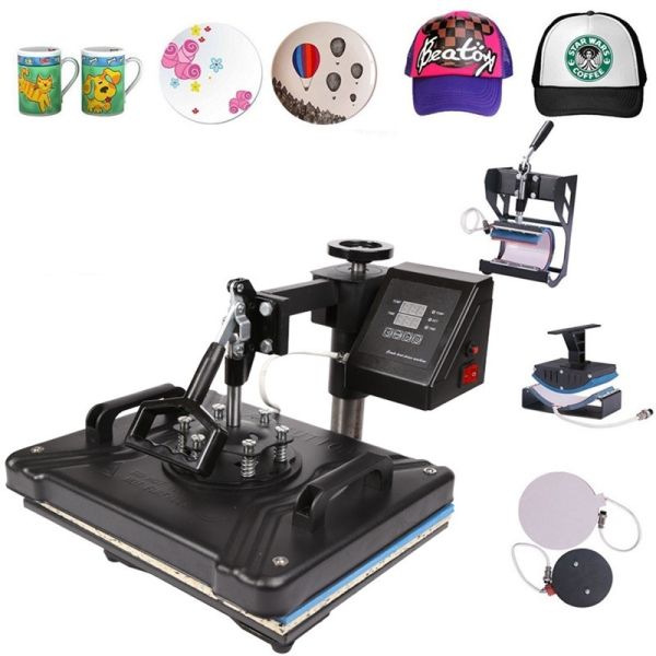 Real Plate 29x38Cm 5 In 1 Mug Heat Press Machine For T-Shirt