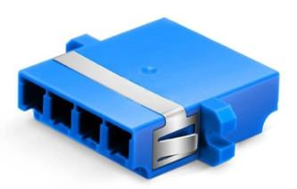 Blue Lc Upc To Lc Upc Fiber Coupler Connector , Single Mode Lc Quad Adapter