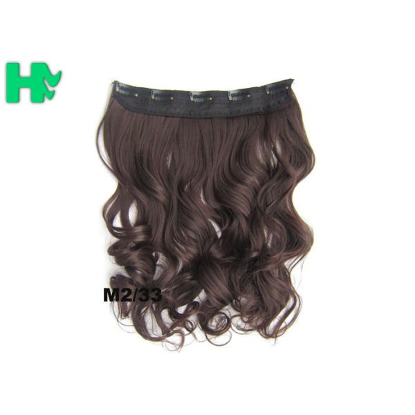 5 Clip Synthetic Curly Clip In Hair Extensions Hairpieces For Girls