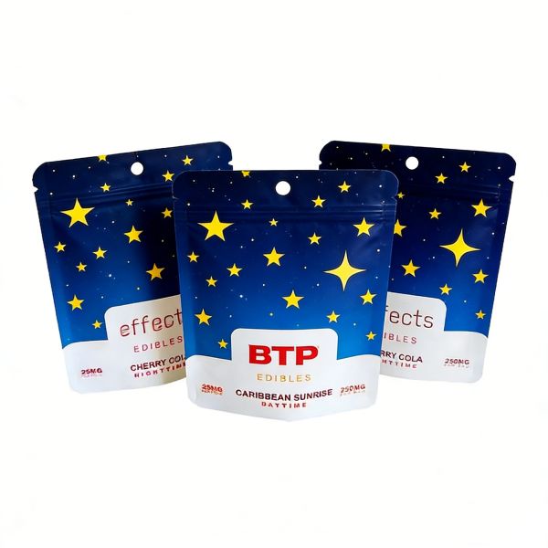 MOQ 1000pcs Custom Digital  Printed Moisture Proof PE Stand up Pouch Mylar Bags for Edibles Herbs Gummy Biscuit Packaging Cake