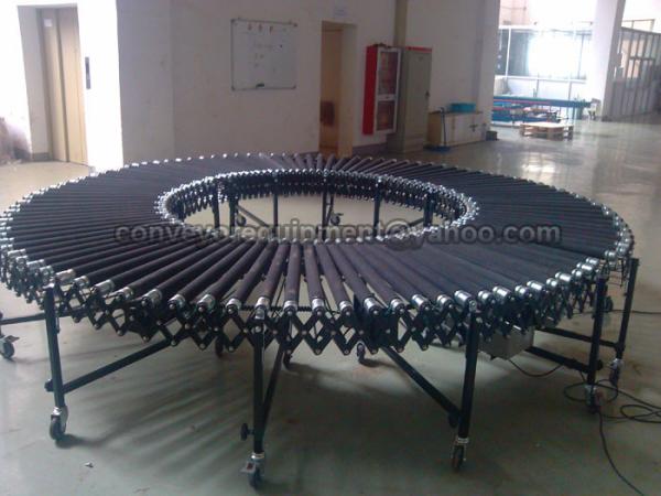 Flexible Expandable Motorized Rubber Coated Roller Conveyor,Loading Unloading Conveyor