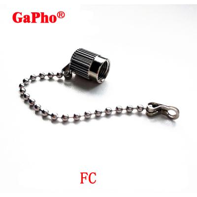 Female Anti Loss Fiber Optic Dust Cap Custmoized With Metal Chain